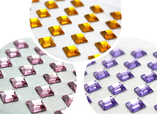 Samolepilni kristalčki - kvadratki | različne barve