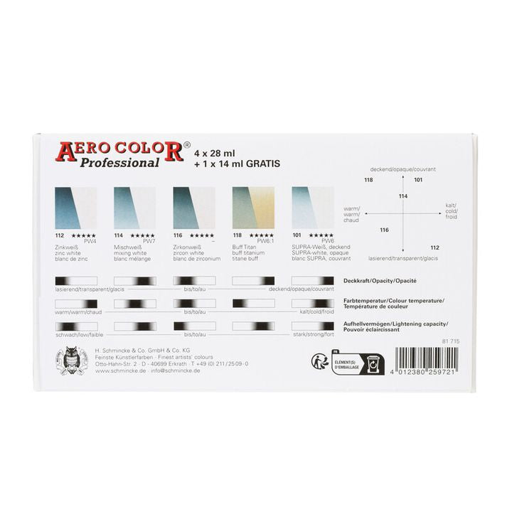 Schmincke Aero Color White Set – pogled 3