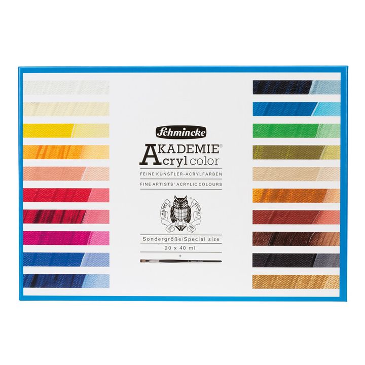 Schmincke AKADEMIE Set akrilnih barv v tubah – pogled 3