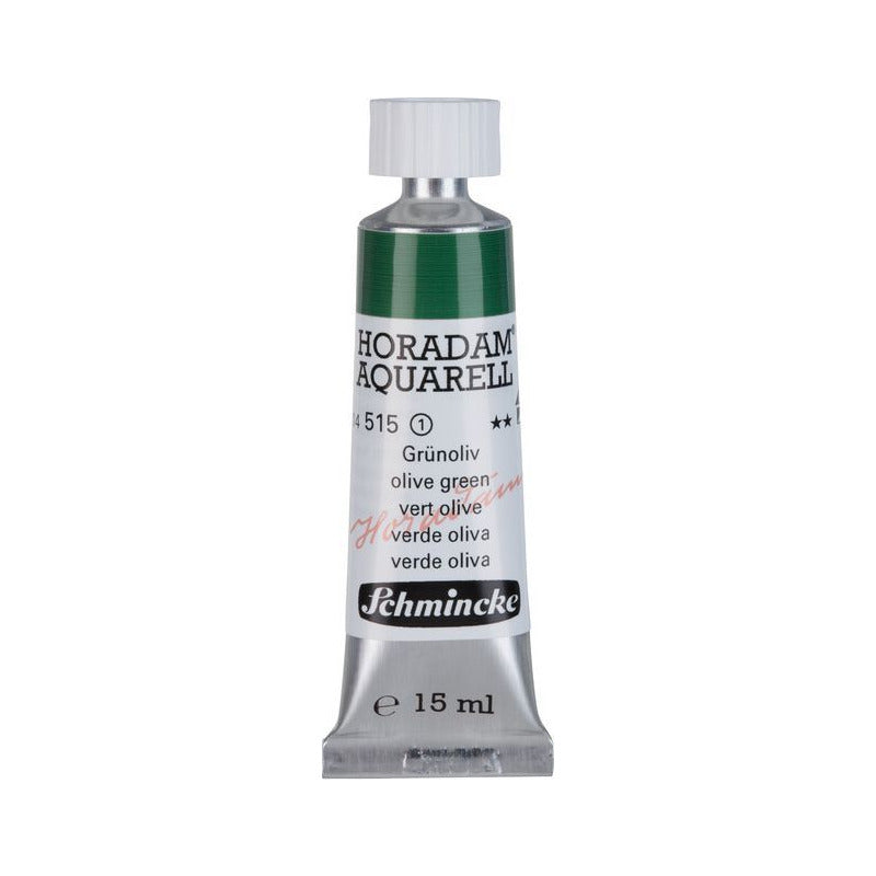 Schmincke Horadam akvarelna barva v tubi 15 ml - Onetz – 515 Olivno zelena