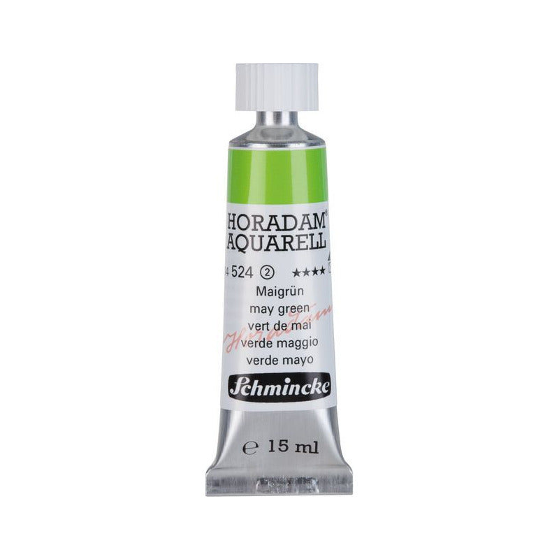 Schmincke Horadam akvarelna barva v tubi 15 ml - Onetz – 524 Majsko zelena