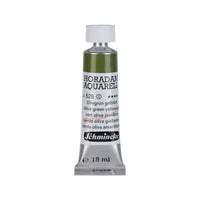 Schmincke Horadam akvarelna barva v tubi 15 ml - Onetz – 525 Olivno zelena rumenkasta
