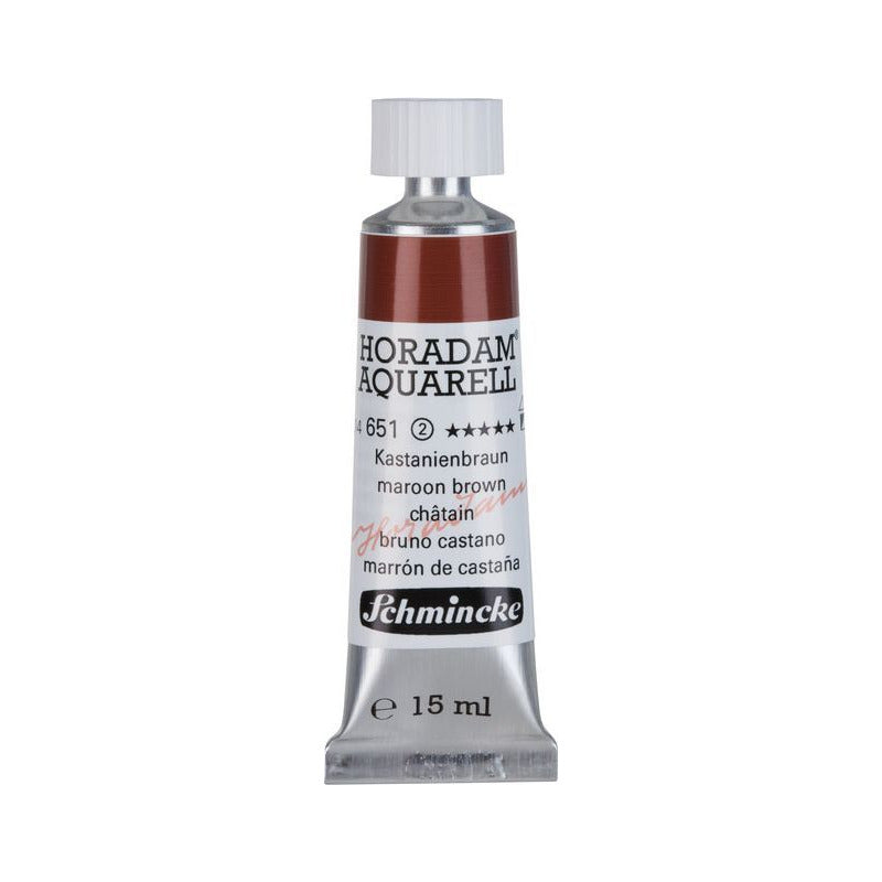 Schmincke Horadam akvarelna barva v tubi 15 ml - Onetz – 651 Kostanjevo rjava