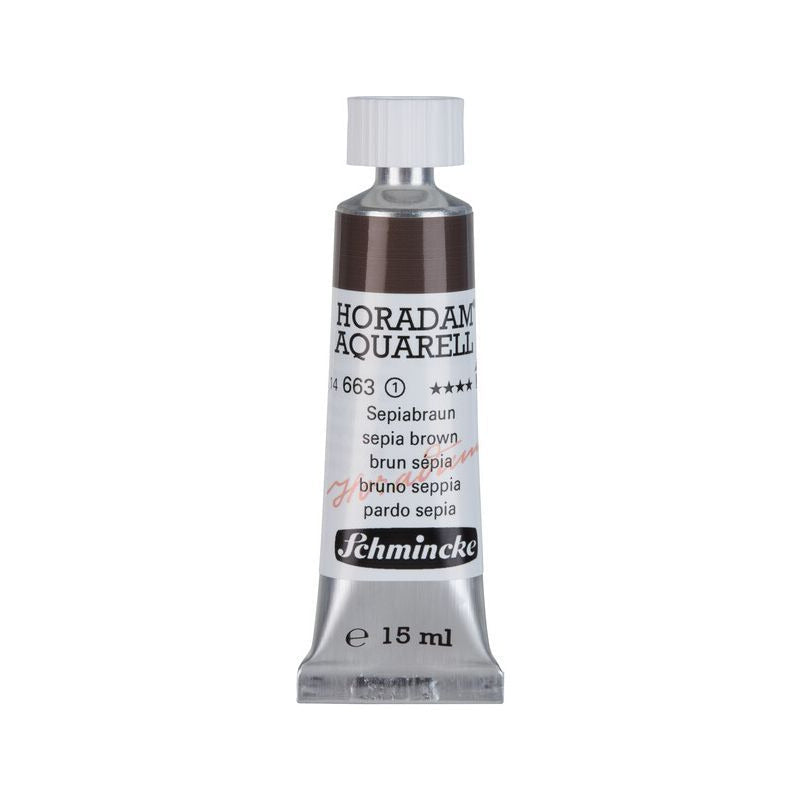 Schmincke Horadam akvarelna barva v tubi 15 ml - Onetz – 663 Sepija rjava