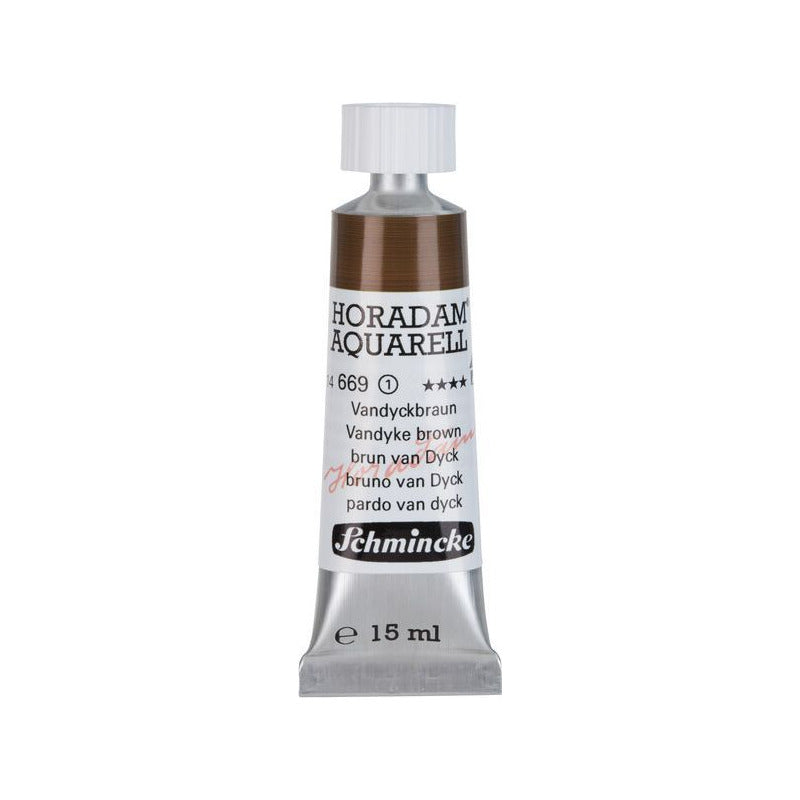Schmincke Horadam akvarelna barva v tubi 15 ml - Onetz – 669 Vandyke rjava