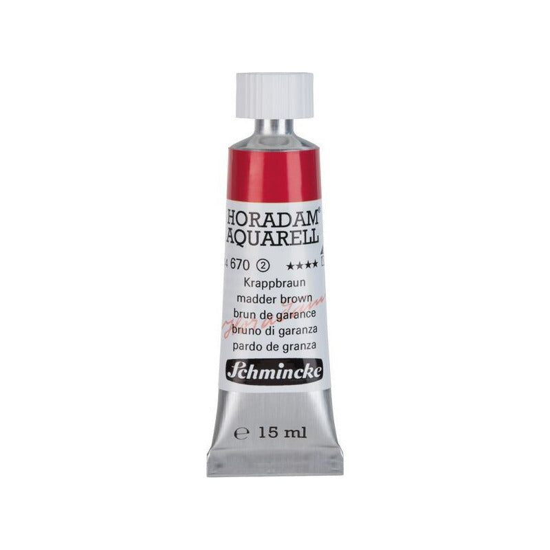 Schmincke Horadam akvarelna barva v tubi 15 ml - Onetz – 670 Kraplak rjava
