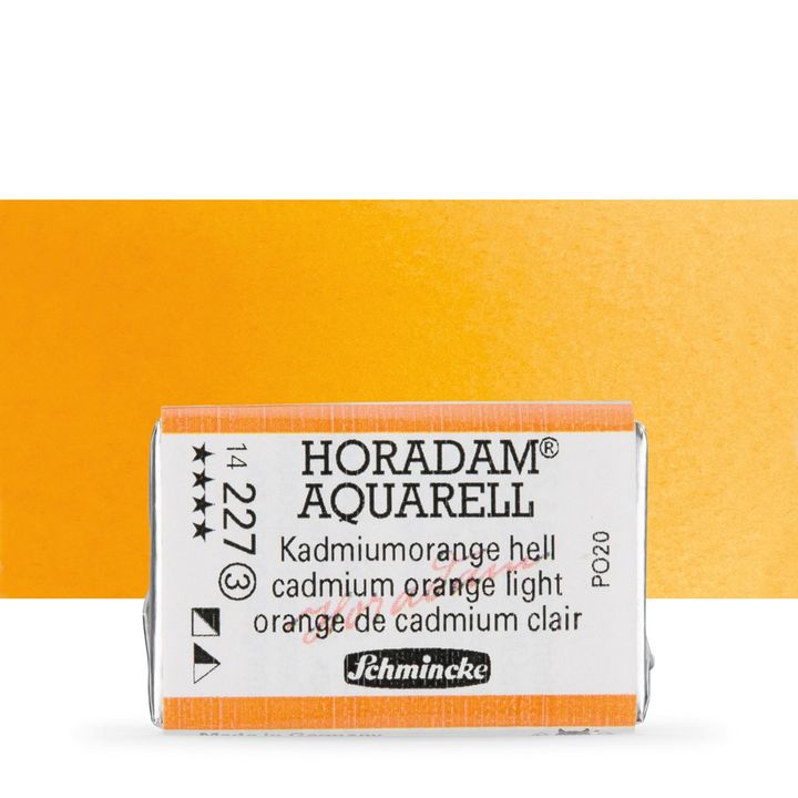 Schmincke Horadam akvarelne barve v celi ponvi – 227 Cadmium Orange Light