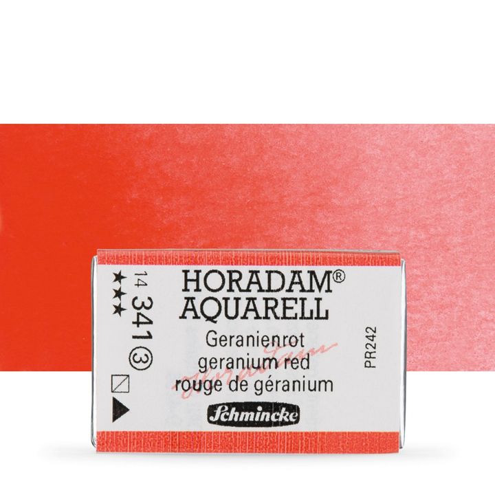 Schmincke Horadam akvarelne barve v celi ponvi – 341 Geranium Red