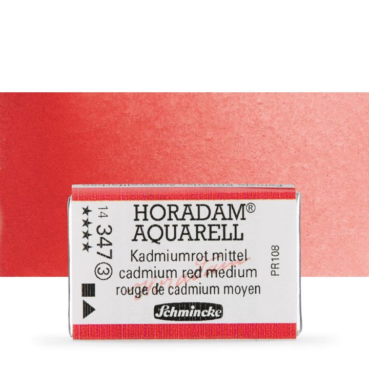 Schmincke Horadam akvarelne barve v celi ponvi – 347 Cadmium Red Middle