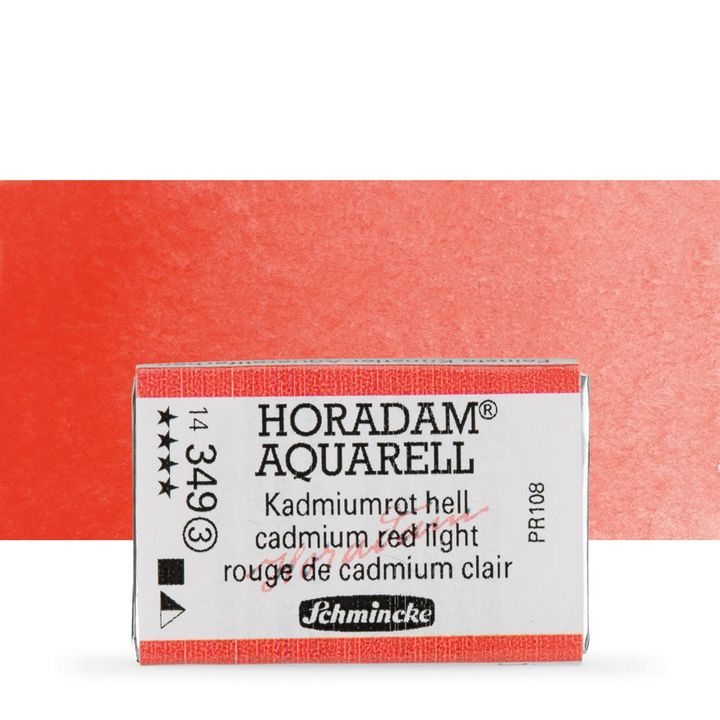 Schmincke Horadam akvarelne barve v celi ponvi – 349 Cadmium Red Light