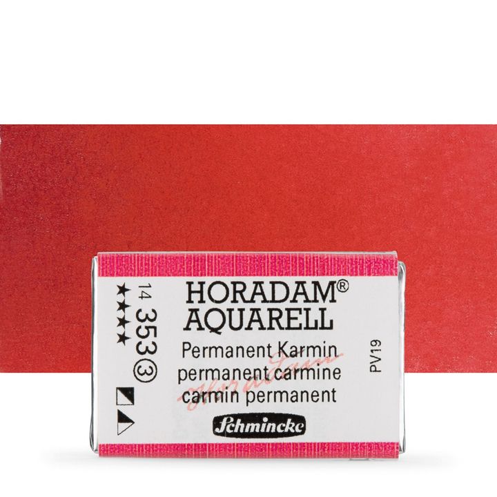 Schmincke Horadam akvarelne barve v celi ponvi – 353 Permanent Carmine