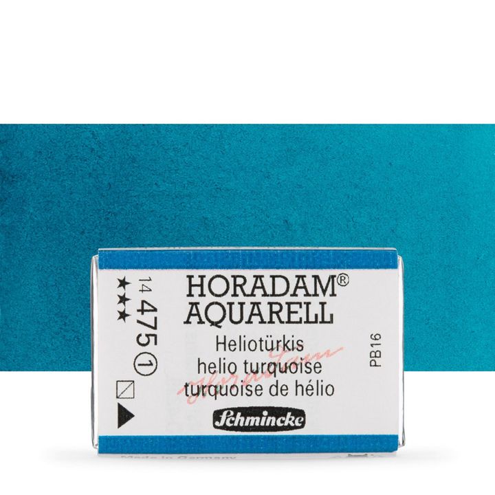 Schmincke Horadam akvarelne barve v celi ponvi – 475 Helio Turquoise