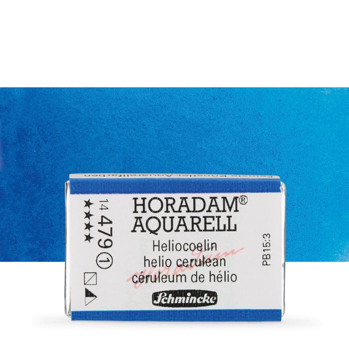 Schmincke Horadam akvarelne barve v celi ponvi – 479 Helio Cerulean