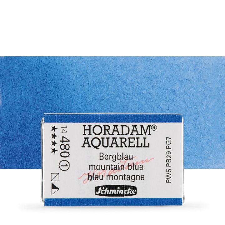 Schmincke Horadam akvarelne barve v celi ponvi – 480 Mountain Blue