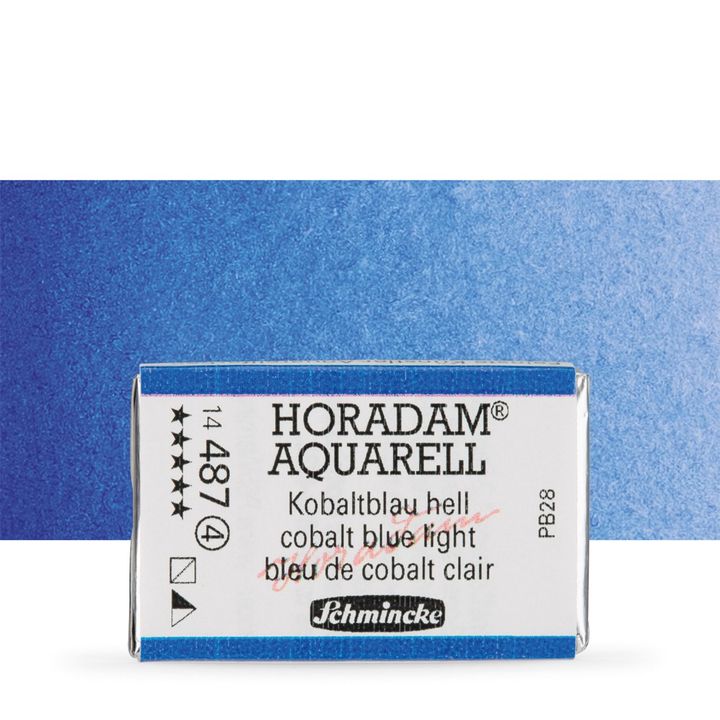 Schmincke Horadam akvarelne barve v celi ponvi – 487 Cobalt Blue Light