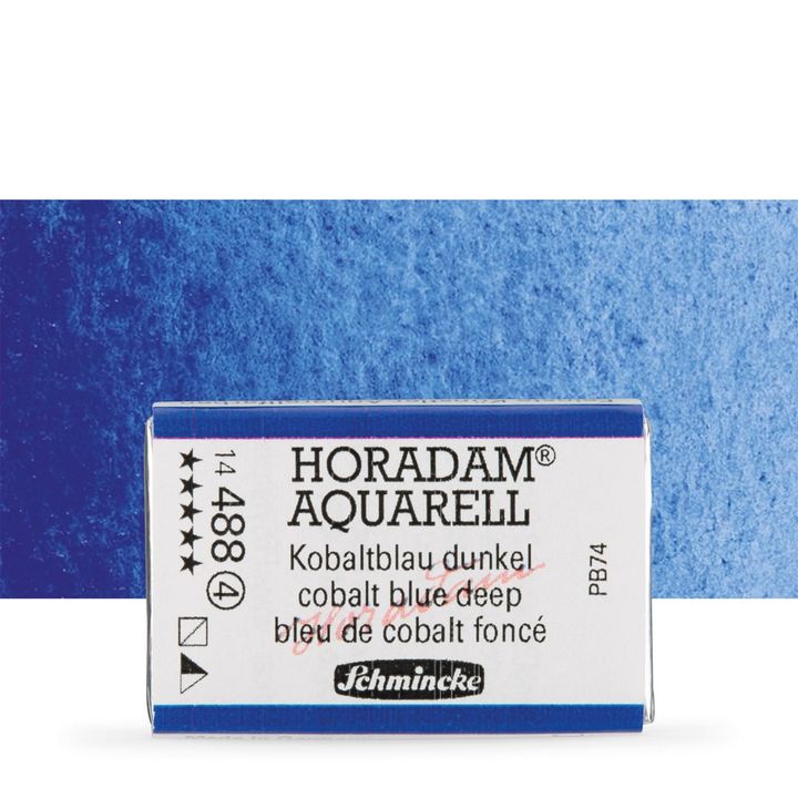 Schmincke Horadam akvarelne barve v celi ponvi – 488 Cobalt Blue Deep