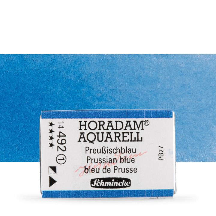 Schmincke Horadam akvarelne barve v celi ponvi – 492 Prussian Blue