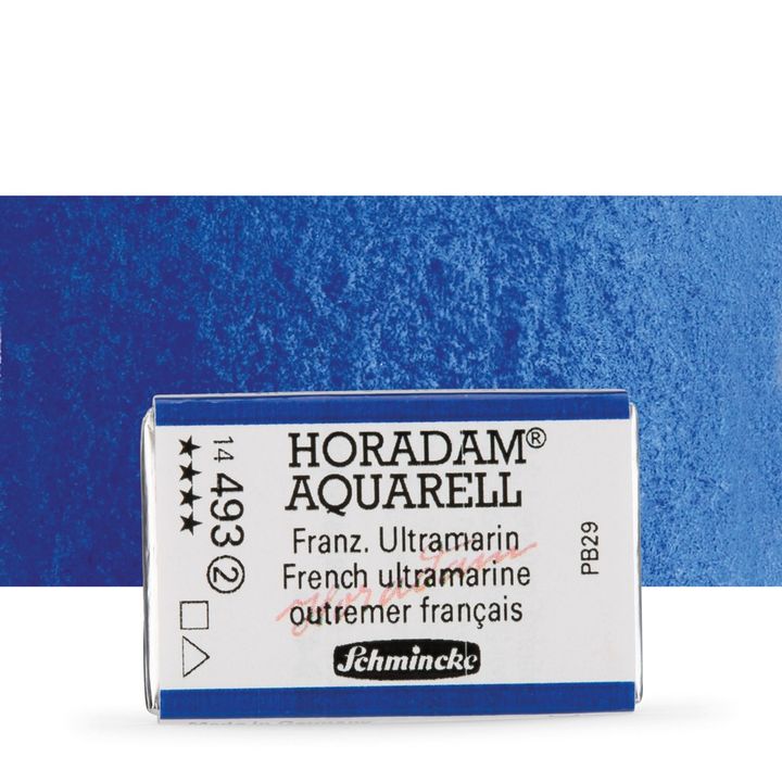 Schmincke Horadam akvarelne barve v celi ponvi – 493 French Ultramarine