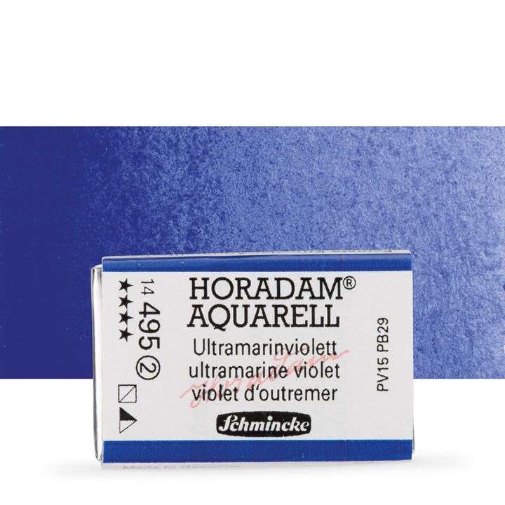Schmincke Horadam akvarelne barve v celi ponvi – 495 Ultramarine Violet