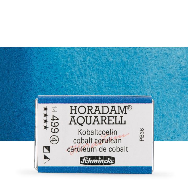 Schmincke Horadam akvarelne barve v celi ponvi – 499 Cobalt Cerulean