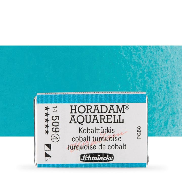 Schmincke Horadam akvarelne barve v celi ponvi – 509 Cobalt Turquoise