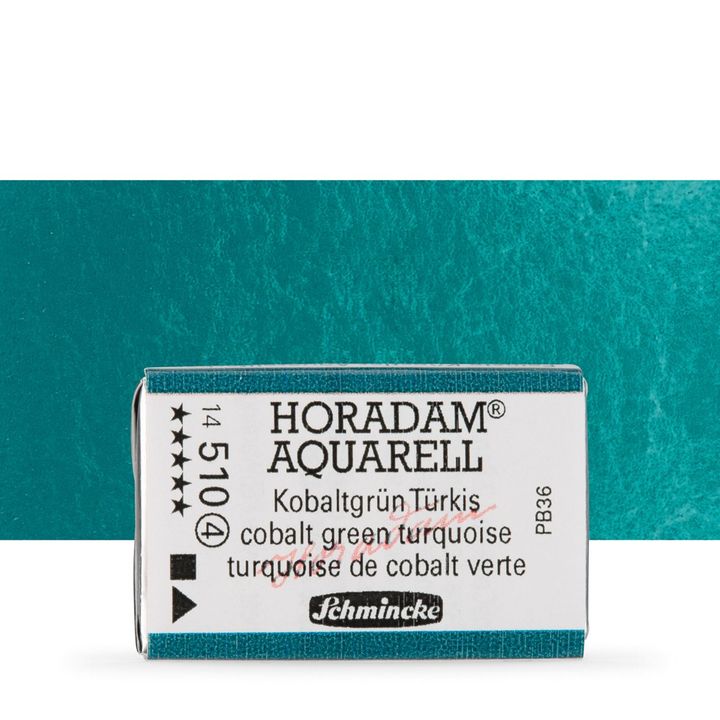 Schmincke Horadam akvarelne barve v celi ponvi – 510 Cobalt Green Turquoise