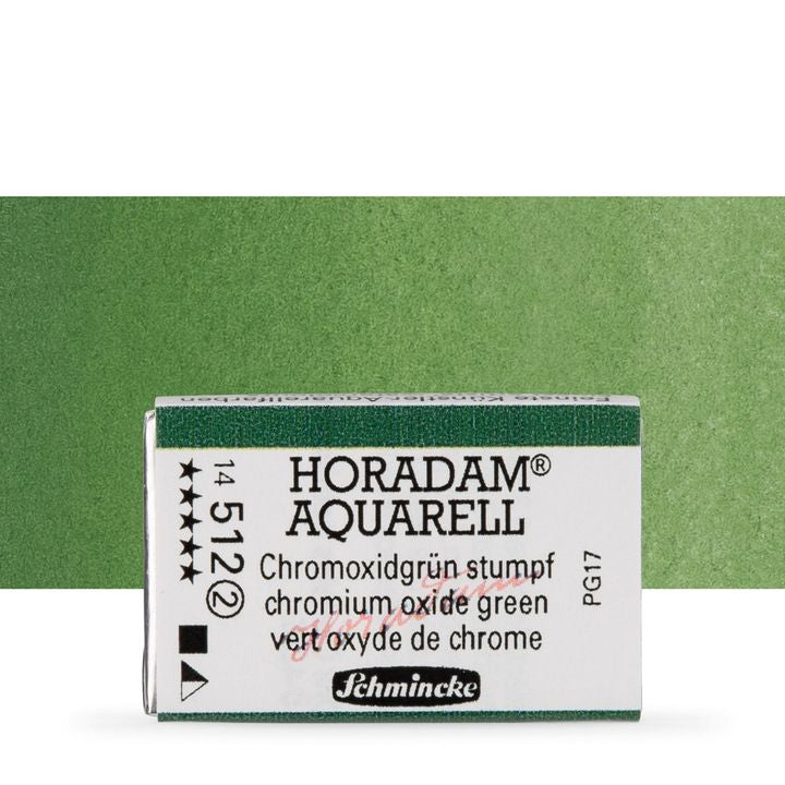 Schmincke Horadam akvarelne barve v celi ponvi – 512 Chromium Oxide Green