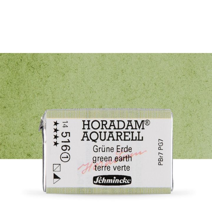 Schmincke Horadam akvarelne barve v celi ponvi – 516 Green Earth