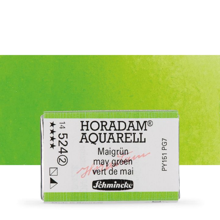 Schmincke Horadam akvarelne barve v celi ponvi – 524 May Green