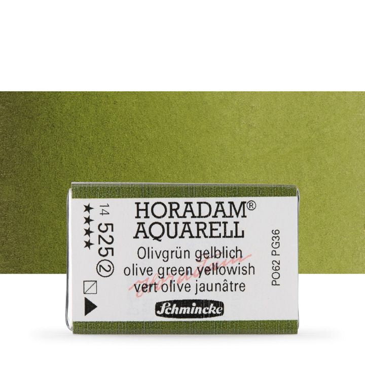 Schmincke Horadam akvarelne barve v celi ponvi – 525 Olive Green Yellowish