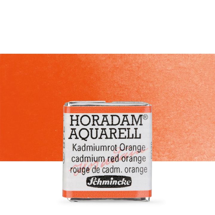 Schmincke Horadam akvarelne barve v polponvi – 348 Cadmium Red Orange