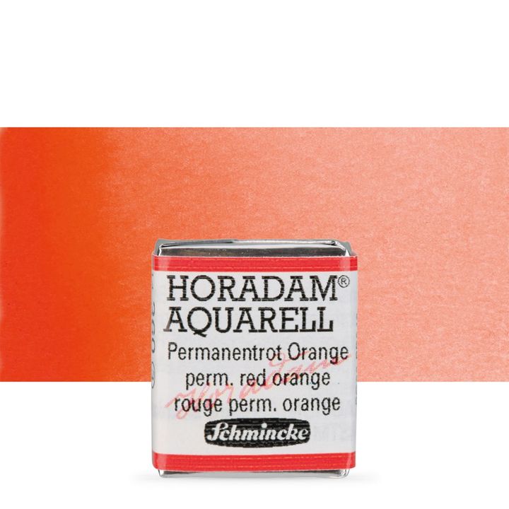 Schmincke Horadam akvarelne barve v polponvi – 360 Permanent Red Orange