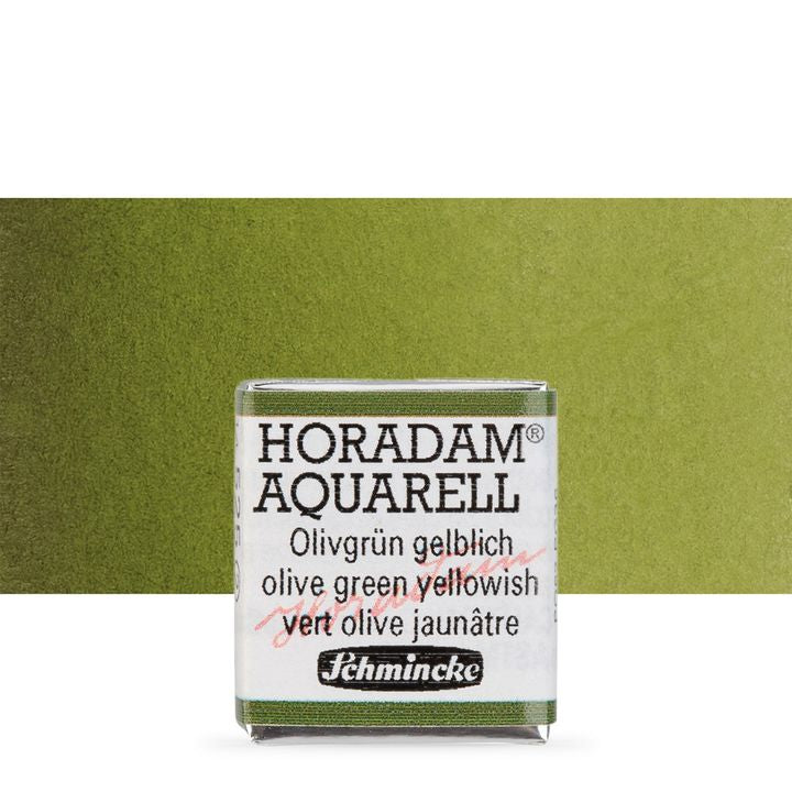 Schmincke Horadam akvarelne barve v polponvi – 525 Olive Green Yellowish