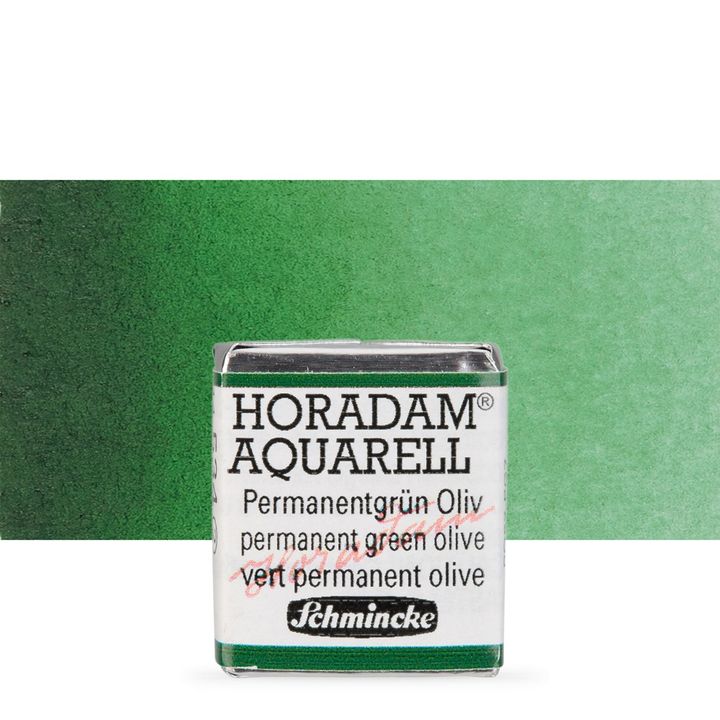 Schmincke Horadam akvarelne barve v polponvi – 534 Permanent Green Olive