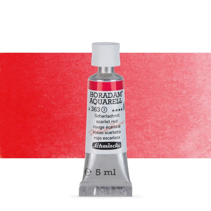 Schmincke Horadam akvarelne barve v tubi po 5 ml – 363 Scarlet Red