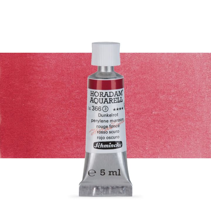 Schmincke Horadam akvarelne barve v tubi po 5 ml – 366 Perylene Maroon
