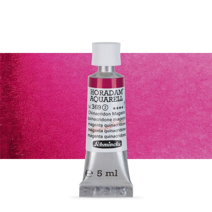 Schmincke Horadam akvarelne barve v tubi po 5 ml – 369 Quinacridone Magenta