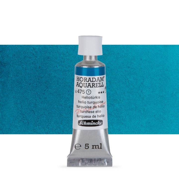 Schmincke Horadam akvarelne barve v tubi po 5 ml – 475 Helio Turquoise