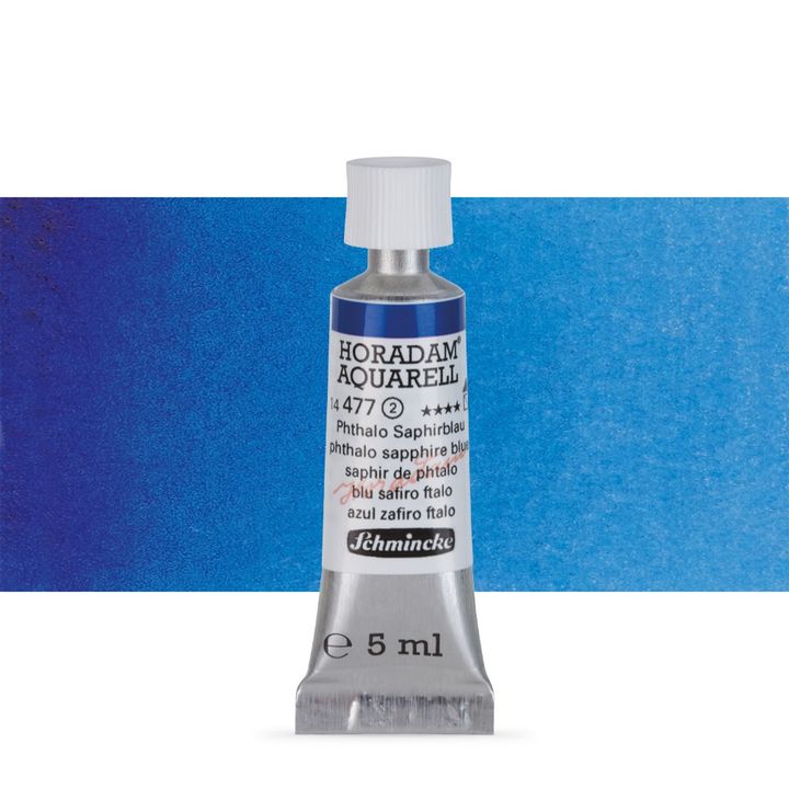 Schmincke Horadam akvarelne barve v tubi po 5 ml – 477 Phthalo Sapphire Blue