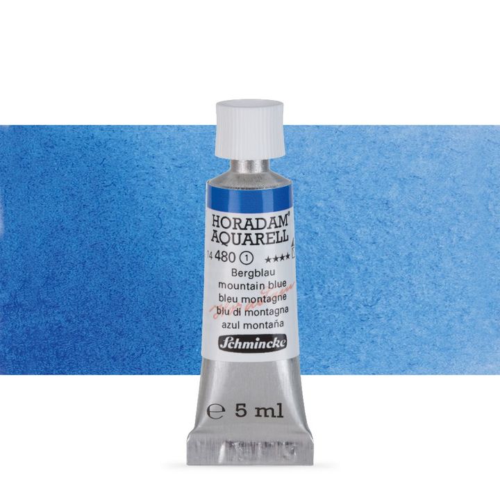 Schmincke Horadam akvarelne barve v tubi po 5 ml – 480 Mountain Blue