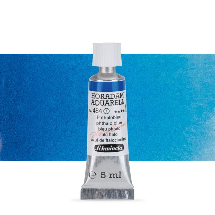 Schmincke Horadam akvarelne barve v tubi po 5 ml – 484 Phthalo Blue