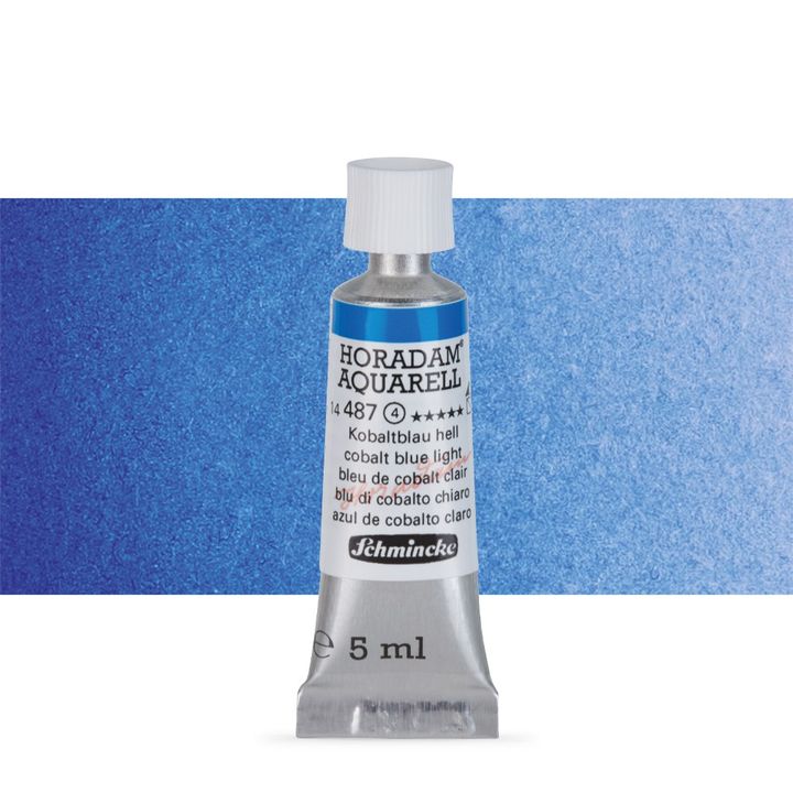 Schmincke Horadam akvarelne barve v tubi po 5 ml – 487 Cobalt Blue Light