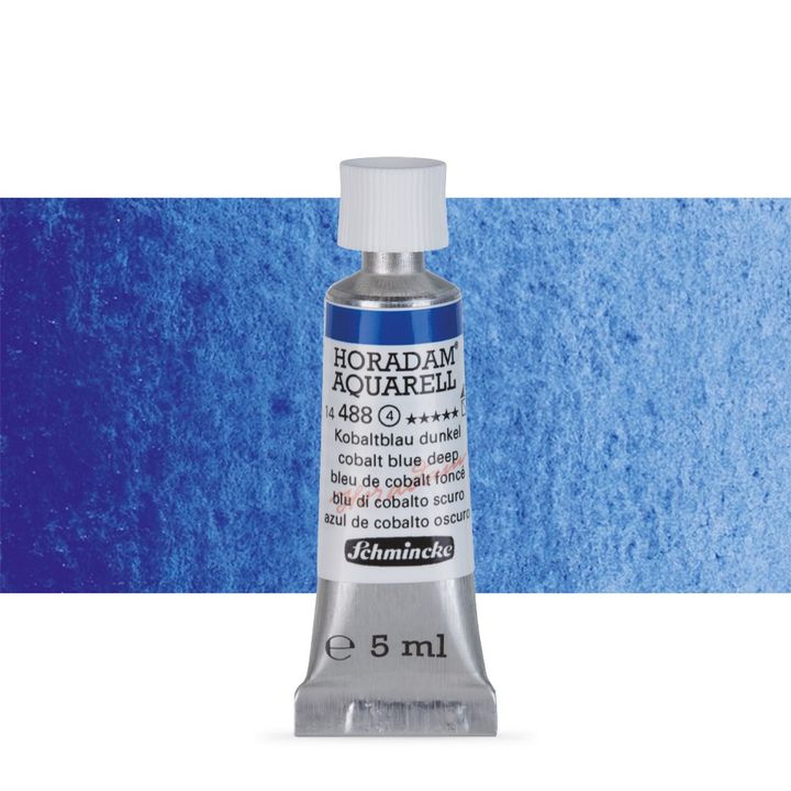 Schmincke Horadam akvarelne barve v tubi po 5 ml – 488 Cobalt Blue Deep