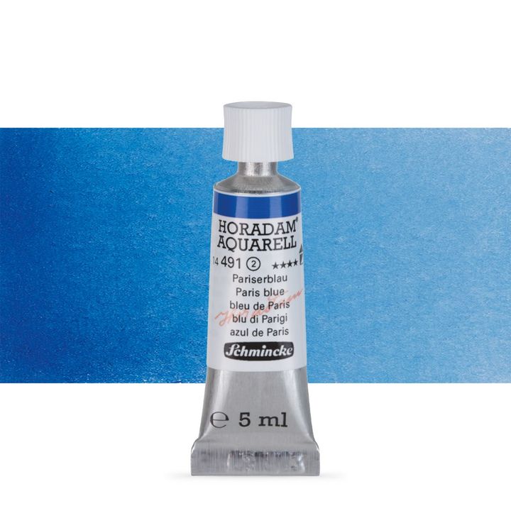 Schmincke Horadam akvarelne barve v tubi po 5 ml – 491 Paris Blue