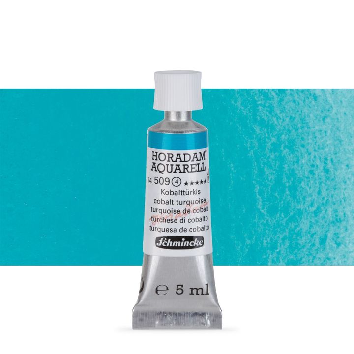 Schmincke Horadam akvarelne barve v tubi po 5 ml – 509 Cobalt Turquoise