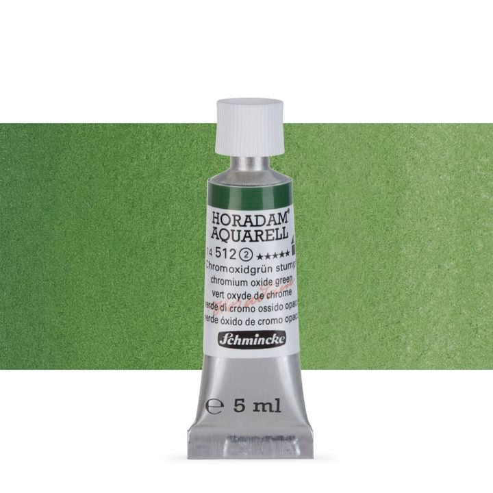 Schmincke Horadam akvarelne barve v tubi po 5 ml – 512 Chromium Oxide Green