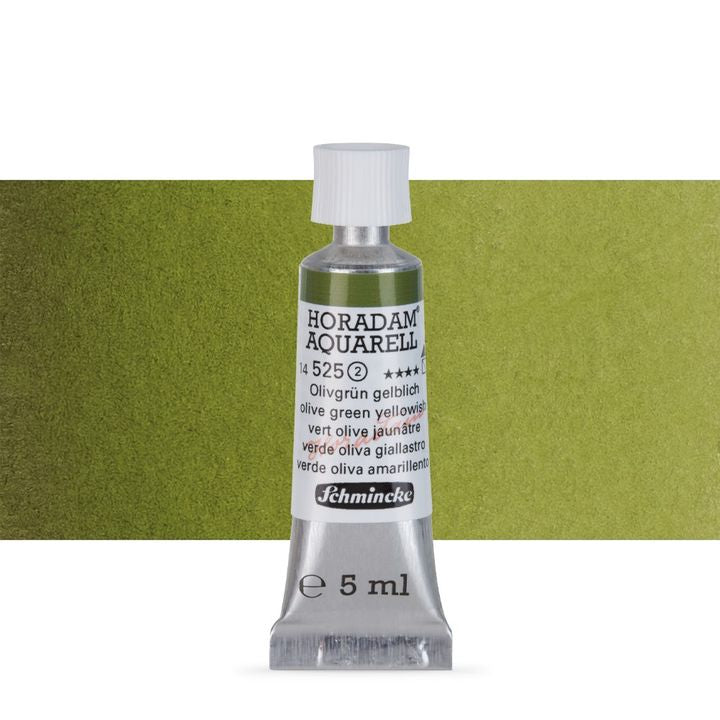 Schmincke Horadam akvarelne barve v tubi po 5 ml – 525 Olive Green Yellowish