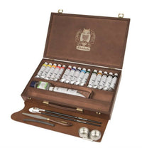 Lesena škatla Schmincke NORMA Professional, 15 x 35 ml + bela 120 ml