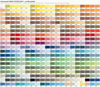 Mehki suhi pastel Schmincke FINEST EXTRA-SOFT – Serija 1 – barvna karta – vseh 400 odtenkov