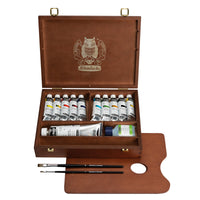 Schmincke PRIMAcryl lesen set z akrilnimi barvami 10 x 35 ml + bela 150 ml in čopiči